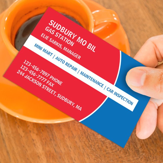 Gas Station Affärskort Visitkort (Skapare uppladdad)