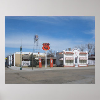 Gas Station Bassett, Nebraska, Förenta staterna Po Poster
