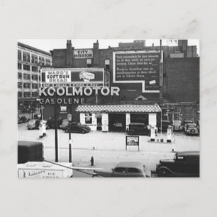 Gas Station Cleveland Ohio Vintage Photo Vykort