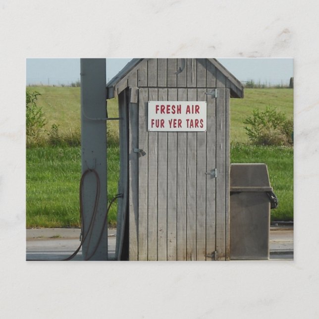 Gas Station Humor Vykort (Framsida)