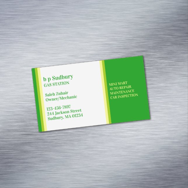 Gas Station Magnetiska Visitkort (In Situ)