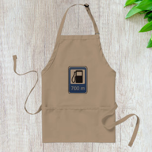 Gas Station Road Sign Apron Förkläde