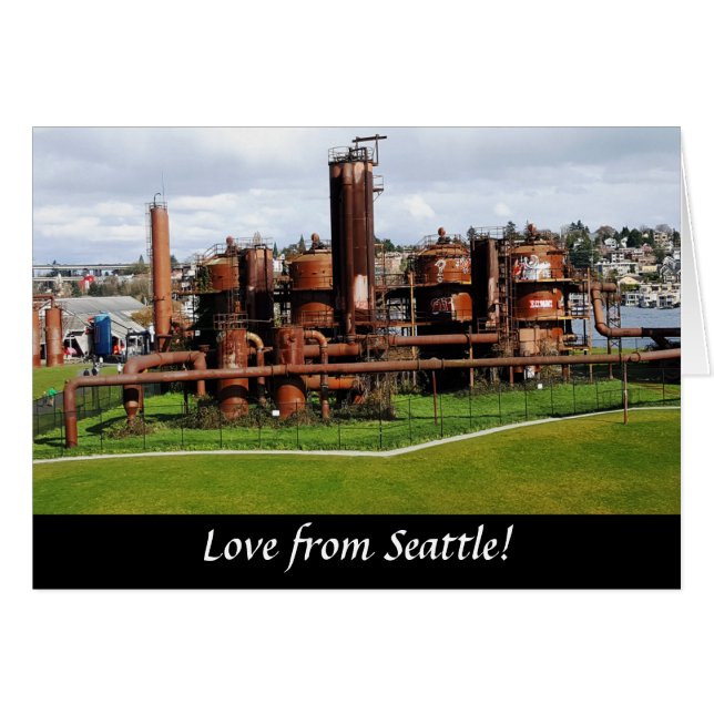 Gas Works Park Seattle Vykort Hälsningskort (Framsidan Horizontal)