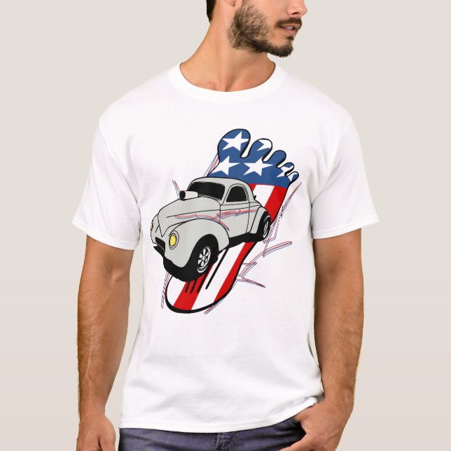 Gasa barfota pedal- Willys Tee (Framsida)