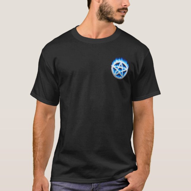 Gasa flammar Pentagram T-shirt (Framsida)