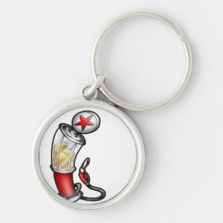 Gasa pumpar rund silverfärgad nyckelring