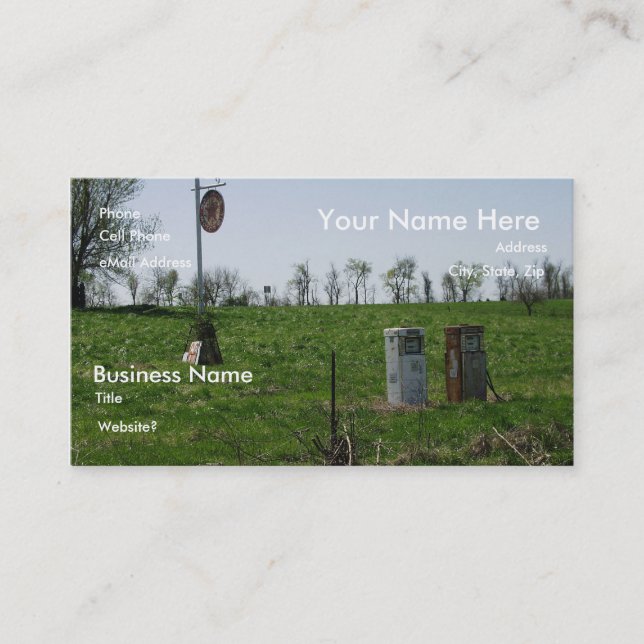 Gasa upp på rutt 66 visitkort (Framsida)