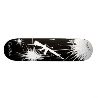 gasaen stiger ombord vapensplat-svart skateboard bräda 21,5 cm