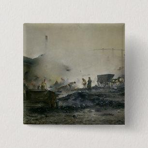 Gasafabriken på Courcelles, 1884 Knapp