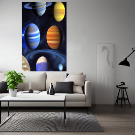 Gasanläggningar i rymden | AI Art Poster