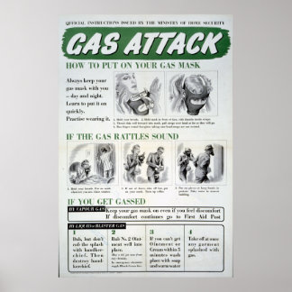 Gasattack poster, WWII Poster