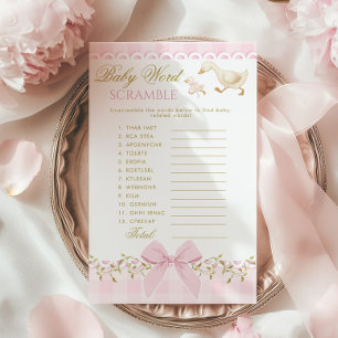 Gåsbabys förvrängda ord Baby shower-spel