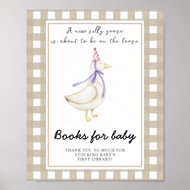 gåsbabyshower - böcker för bebis poster (Framsidan)