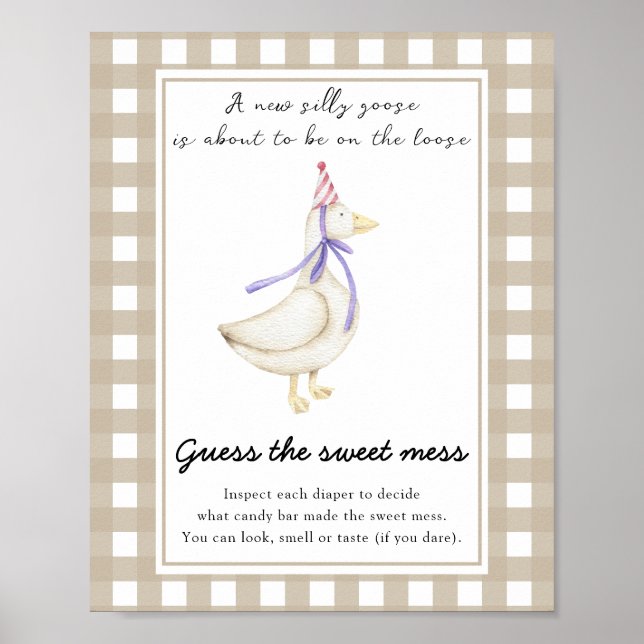 Gåsbabyshower - Gissa den söta röra Poster (Framsidan)