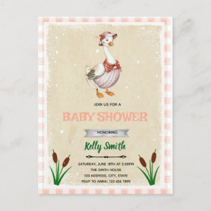 Gåsbabyshower-inbjudan Vykort