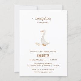 Gåsbabyshower-inbjudningskort Inbjudningar
