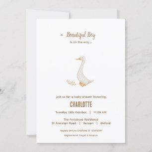 Gåsbabyshower-inbjudningskort Inbjudningar