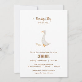Gåsbarnsbabyshower-inbjudningskort Inbjudningar