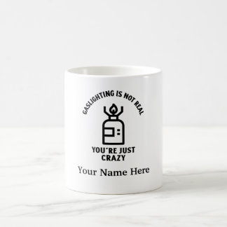 Gasbelysningen är inte verklig kaffemugg