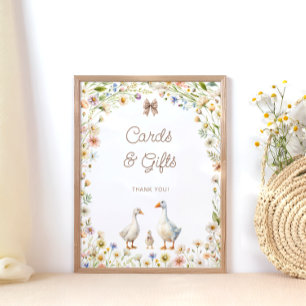 Gåsblommor, matriser och gåvor för spädbarn poster
