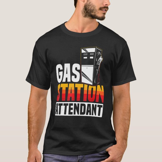Gasbränslematerial för gaspump Station_1 T Shirt (Framsida)