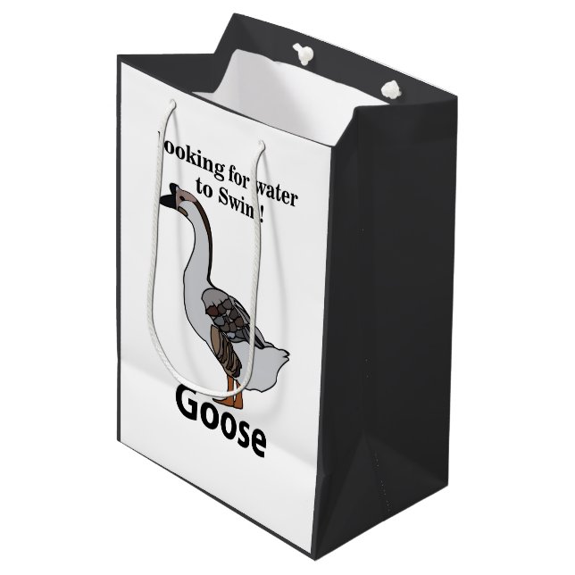 Gåse Tittar för Vatten till Simma afrikansk gås (Framsidan Vinklad)