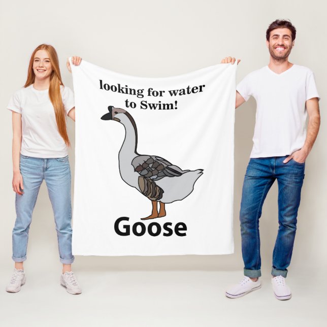 Gåse Tittar för Vatten till Simma afrikansk gås Fleecefilt (På plats)