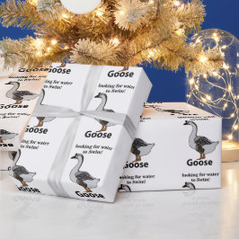 Gåse Tittar för Vatten till Simma afrikansk gås Presentpapper