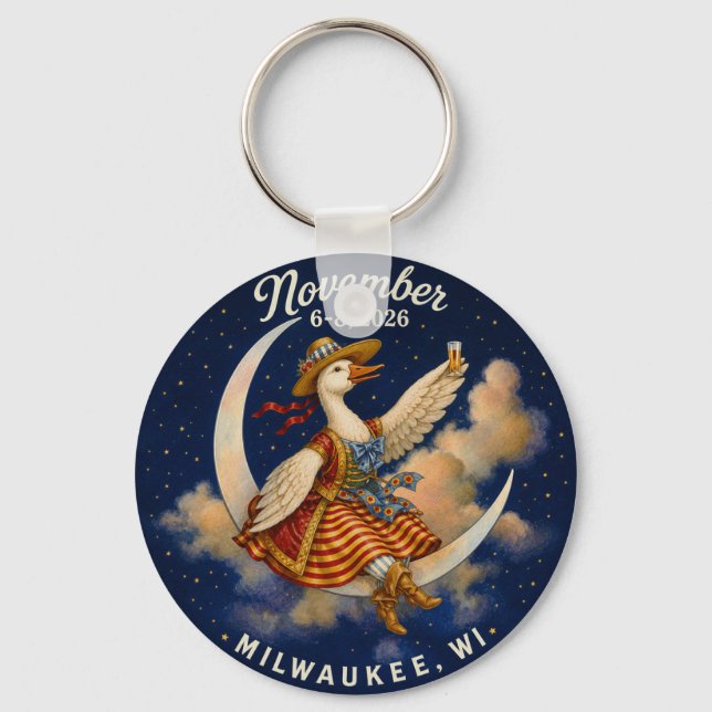 Gåsen Band Nyckelring - Milwaukee 2026 (Baksida)