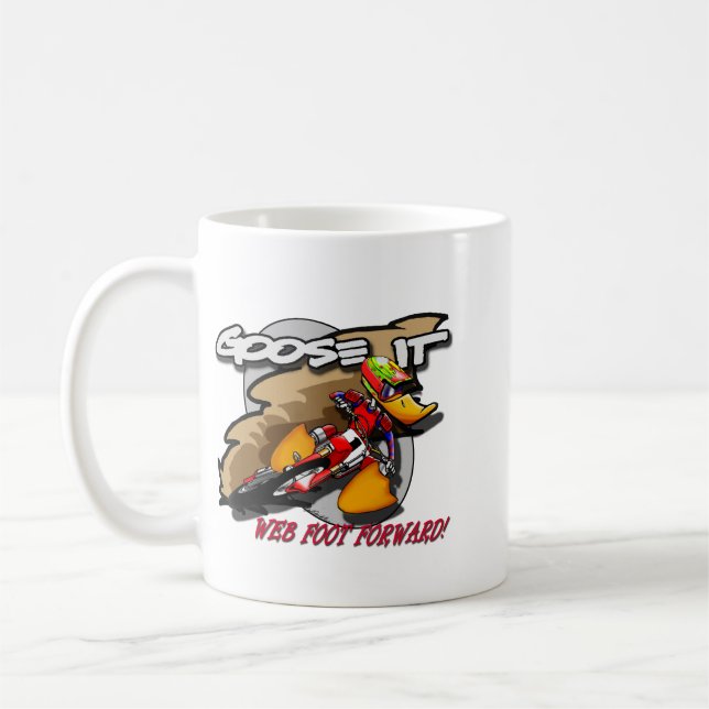 Gåsen EFTERSÄNDER DET WEBBENFOTEN muggen Kaffemugg (Vänster)