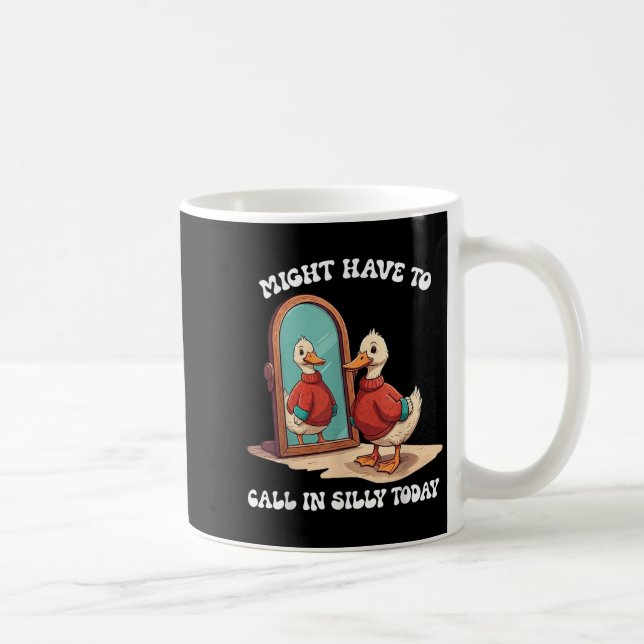 Gåsen kanske måste ringa in dumt idag  kaffemugg (Höger)