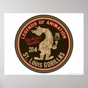Gashouse Gorillas Logotyp Feat. Pitcher Poster