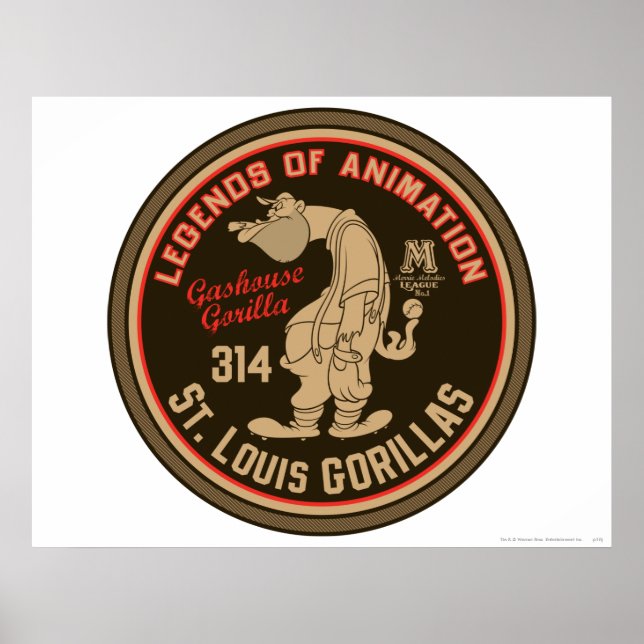 Gashouse Gorillas Logotyp Feat. Pitcher Poster (Framsidan)