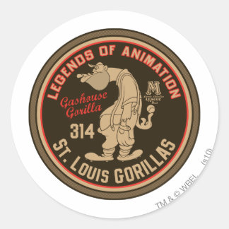 Gashouse Gorillas Logotyp Feat. Pitcher Runt Klistermärke