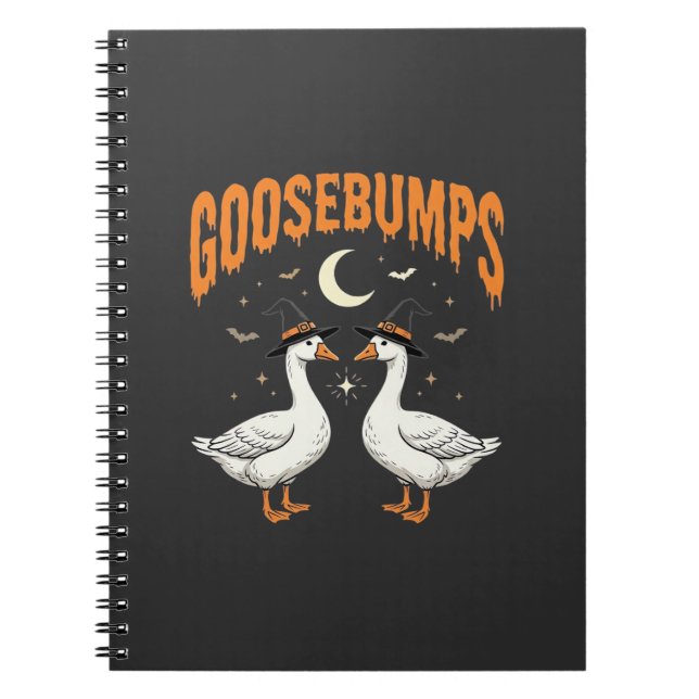 Gåshud Halloween Häxa Gäss Vektor Design Anteckningsbok (Framsidan)
