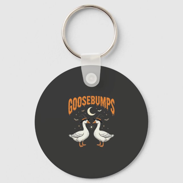Gåshud Halloween Häxa Gäss Vektor Design Nyckelring (Framsida)