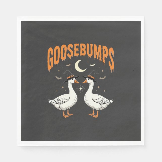 Gåshud Halloween Häxa Gäss Vektor Design Pappersservett (Framsidan)