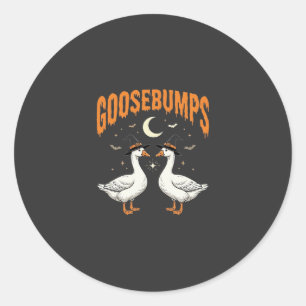 Gåshud Halloween Häxa Gäss Vektor Design Runt Klistermärke