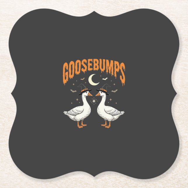 Gåshud Halloween Häxa Gäss Vektor Design Underlägg Papper (Framsida)
