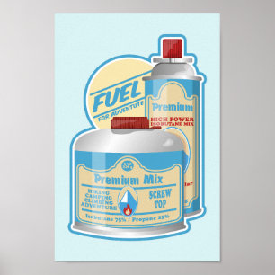 Gaskanister av Camp Stove Propan Butane Poster