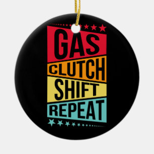 Gasklutch-skift Upprepa pennbilshandboken Julgransprydnad Keramik