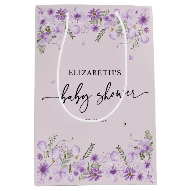 Gåskvätt för favoriter i Cute Lavender Baby Shower (Framsidan)