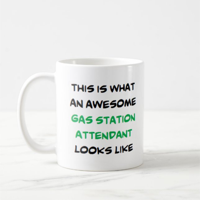 Gasledaren station, fantastisk kaffemugg (Vänster)