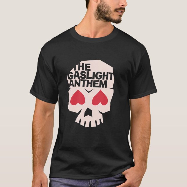 Gaslight Anthem - Heart Skull T Shirt (Framsida)