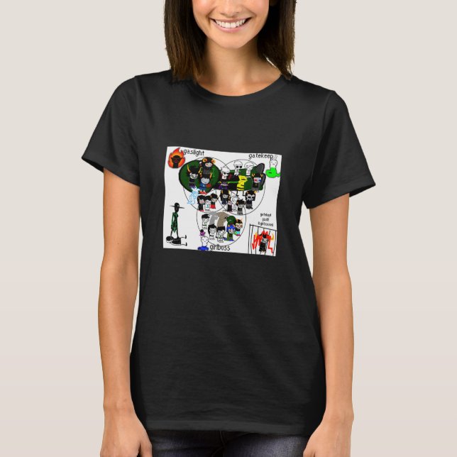 Gaslight Gatekeep Girlboss  Meme 3 T Shirt (Framsida)