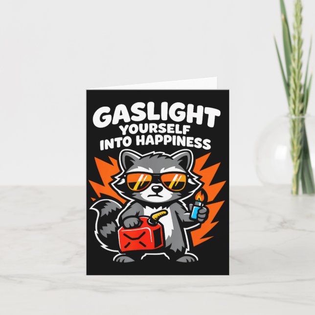 Gaslighta dig själv till lycka  kort (Framsida)