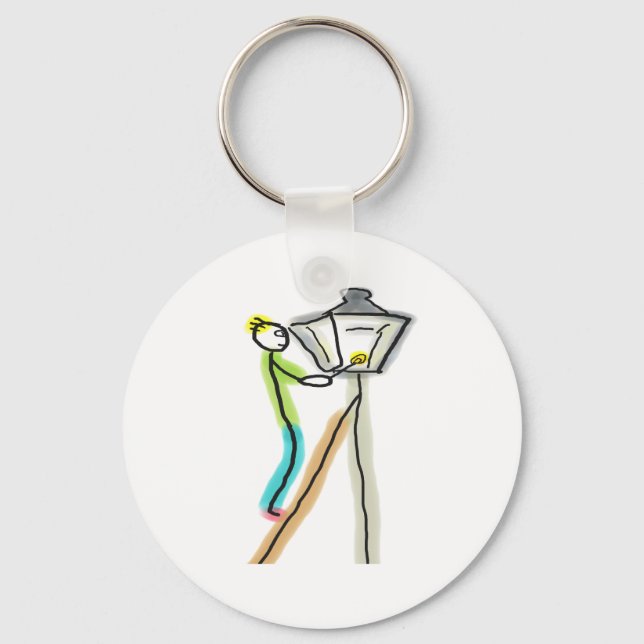 Gaslighting Stickman Nyckelring (Framsida)