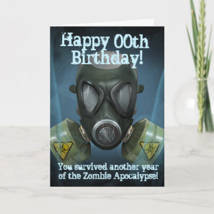 Gasmask för post-apokalyptisk gas kort