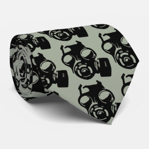 Gasmask Grafik Schablon Slipkrage Halsduk Slips