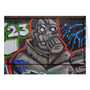 Gasmask Hälsningskort